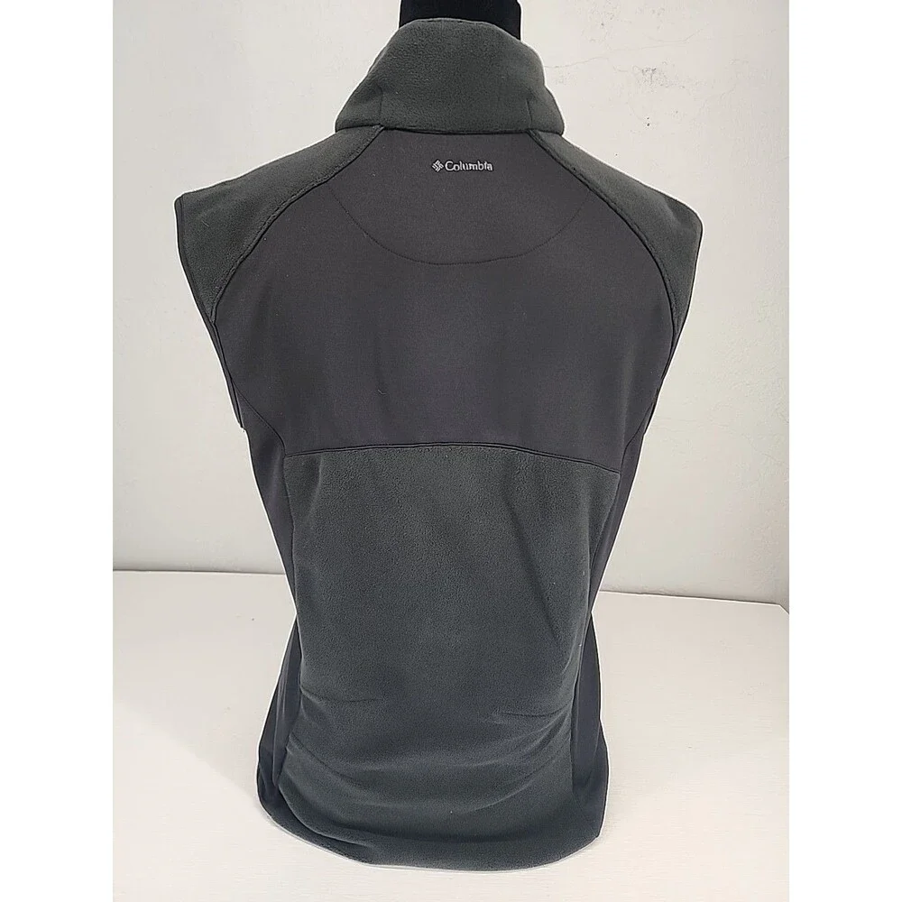 Columbia Titanium Medium | Black Fleece Full Zip‎ Vest Gorpcore Outdoors Winter